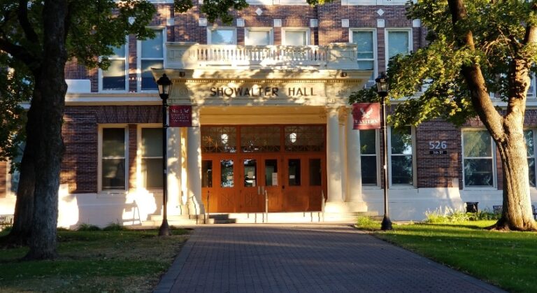 Entrance to Showalter Hall