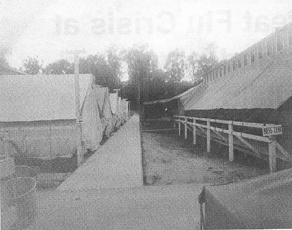 Rows of tents