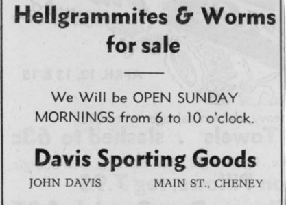 Print advertisement for Davis Sporting Goods